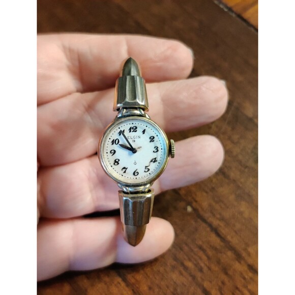 Elgin Accessories - VTG Lady Elgin 19 Watch 10K Gold Filled Not Working Detached Chain Bangle Style